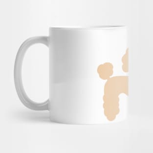 Cute Sleepy Beige Apricot Poodle Illustration Mug